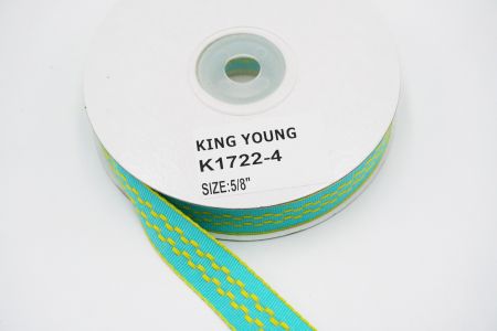 Center Stitched Woven Ribbon_K1722-4-1_mint green